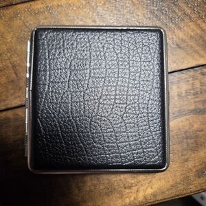 Black Leather Cigarette Case